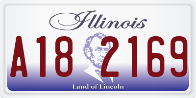 IL license plate A182169