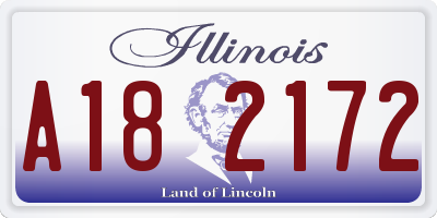IL license plate A182172