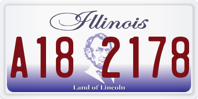 IL license plate A182178