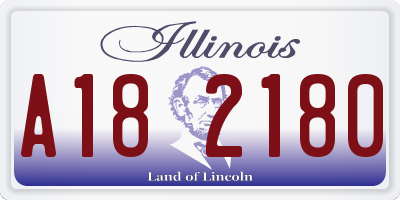 IL license plate A182180