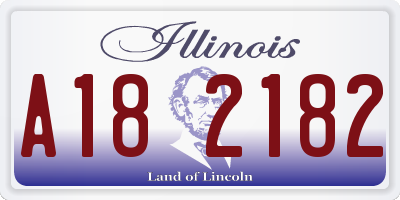 IL license plate A182182