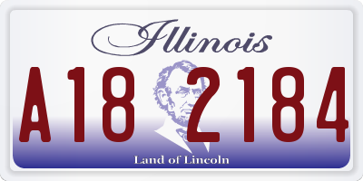 IL license plate A182184