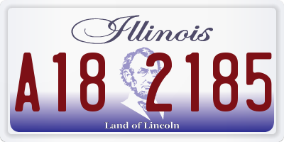 IL license plate A182185