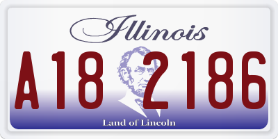 IL license plate A182186