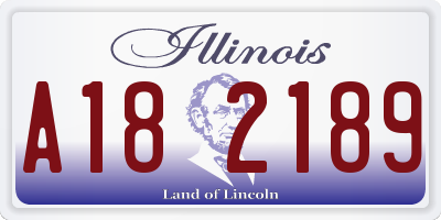 IL license plate A182189
