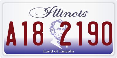 IL license plate A182190