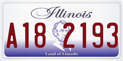 IL license plate A182193