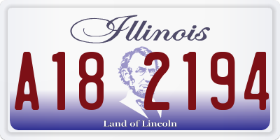 IL license plate A182194