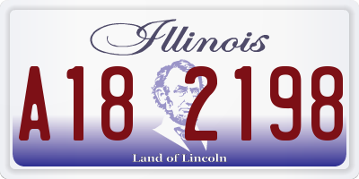 IL license plate A182198