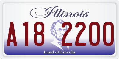 IL license plate A182200