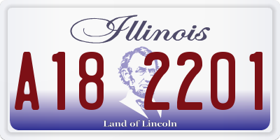 IL license plate A182201