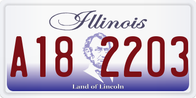 IL license plate A182203