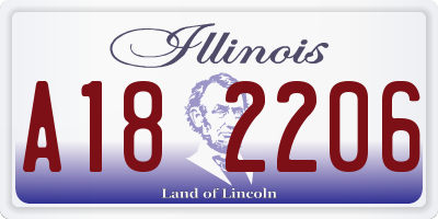 IL license plate A182206