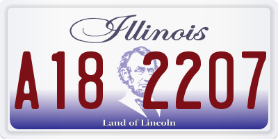 IL license plate A182207