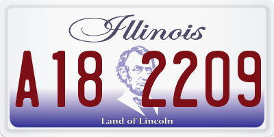 IL license plate A182209