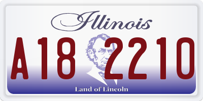 IL license plate A182210