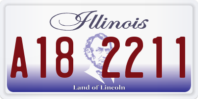 IL license plate A182211