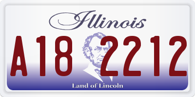 IL license plate A182212