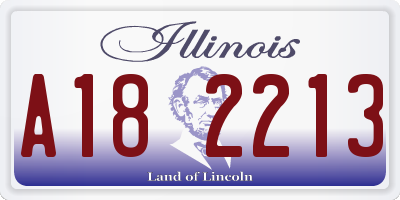 IL license plate A182213