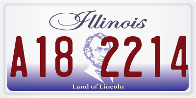 IL license plate A182214