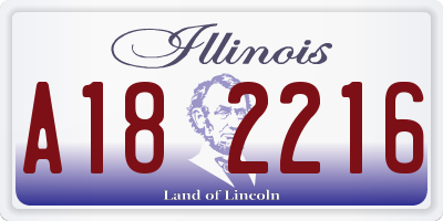 IL license plate A182216