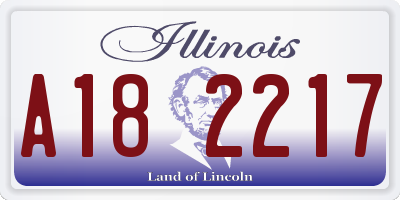 IL license plate A182217