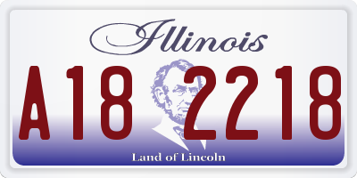 IL license plate A182218
