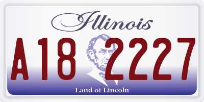 IL license plate A182227