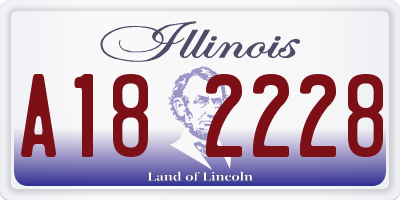 IL license plate A182228