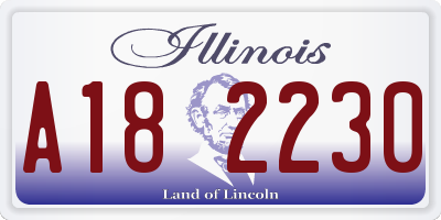 IL license plate A182230