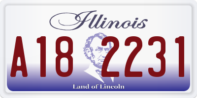 IL license plate A182231