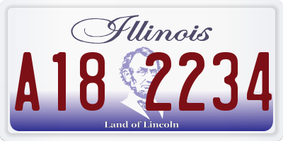 IL license plate A182234