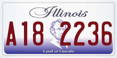 IL license plate A182236