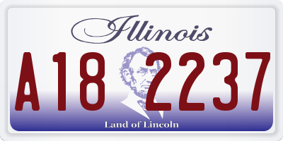 IL license plate A182237