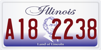 IL license plate A182238