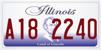 IL license plate A182240
