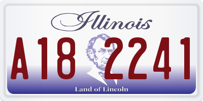 IL license plate A182241