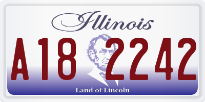 IL license plate A182242
