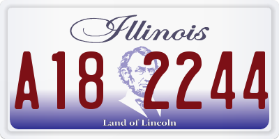 IL license plate A182244