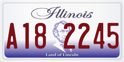 IL license plate A182245