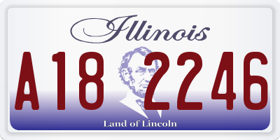 IL license plate A182246
