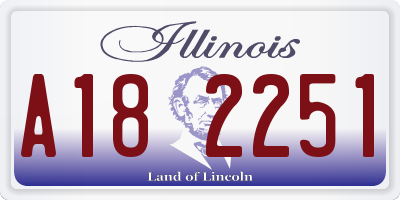 IL license plate A182251