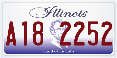 IL license plate A182252