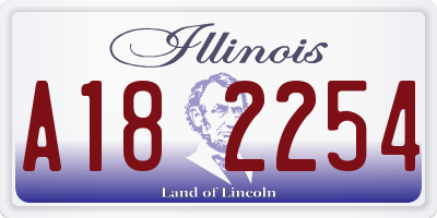 IL license plate A182254