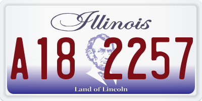 IL license plate A182257