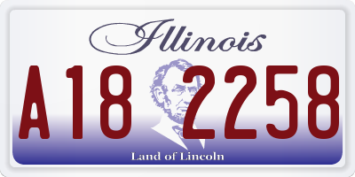 IL license plate A182258