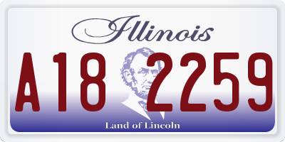 IL license plate A182259
