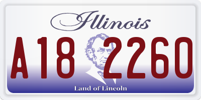 IL license plate A182260