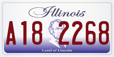 IL license plate A182268