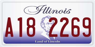 IL license plate A182269